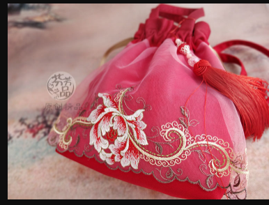 （汉婚首选）芬芳之品原创红色包中式刺绣手提汉服新娘拎包绣花单肩斜背包大红