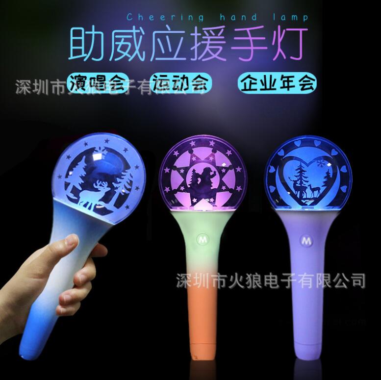 蓝牙app韩国日本泰国闪光棒亚克力发光棒15色发光球荧光棒应援棒